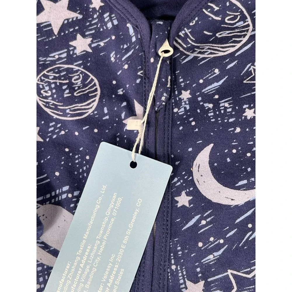 Unnivoll Baby Sleep Sack 6-12 Months Long Sleeve 100% Cotton Blue/Grey